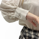 blusa semitrasparente drape